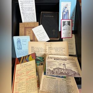 1925 Blessed Be God:A Complete Catholic Prayer Book & Ephemera Orig Box Leather